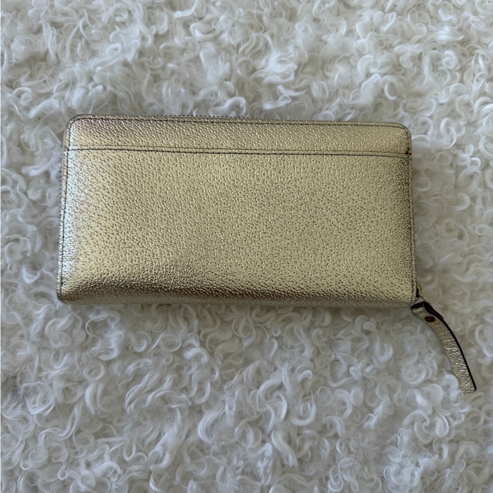 Kate Spade Gold Leather Women's Wallet - Picture 3 of 3